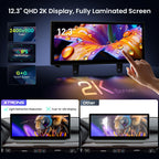 XTRONS Qualcomm 685 Android 14 Car Stereo for BMW X5 F15 / X6 F16 (2014-2017) with NBT System, 12.3 Inch 2K IPS Touch Screen GPS Navigation Support Wireless CarPlay Android Auto (8+256G)