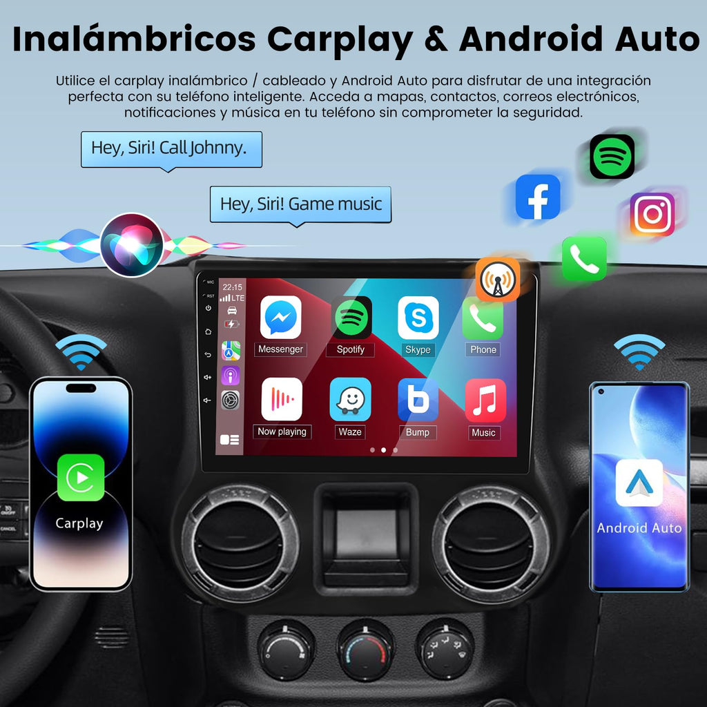 NHOPEEW 2+64G 10.1 inch Android Stereo for Jeep Wrangler 2015 2016 2017