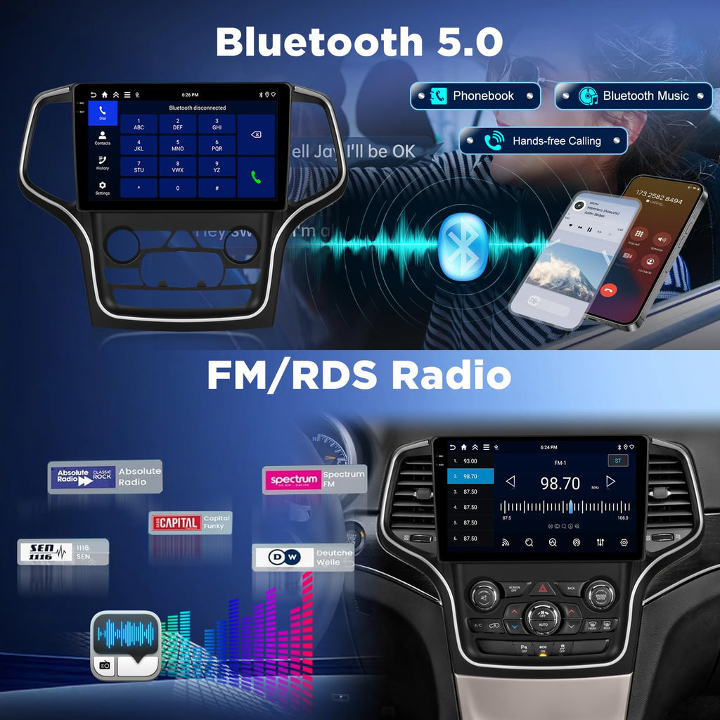 [4+128G] Android Radio for Jeep Grand Cherokee 2014-2020 for Big Screen