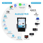 12.1" Vertical Screen Android 15 Head Unit for Infiniti Q50 2013-2019 Foforfor 7862 Up to 8+256GB Car Radio with Wireless CarPlay Android Auto DSP SWC Hi-Fi Audio WiFi (6+128GB)