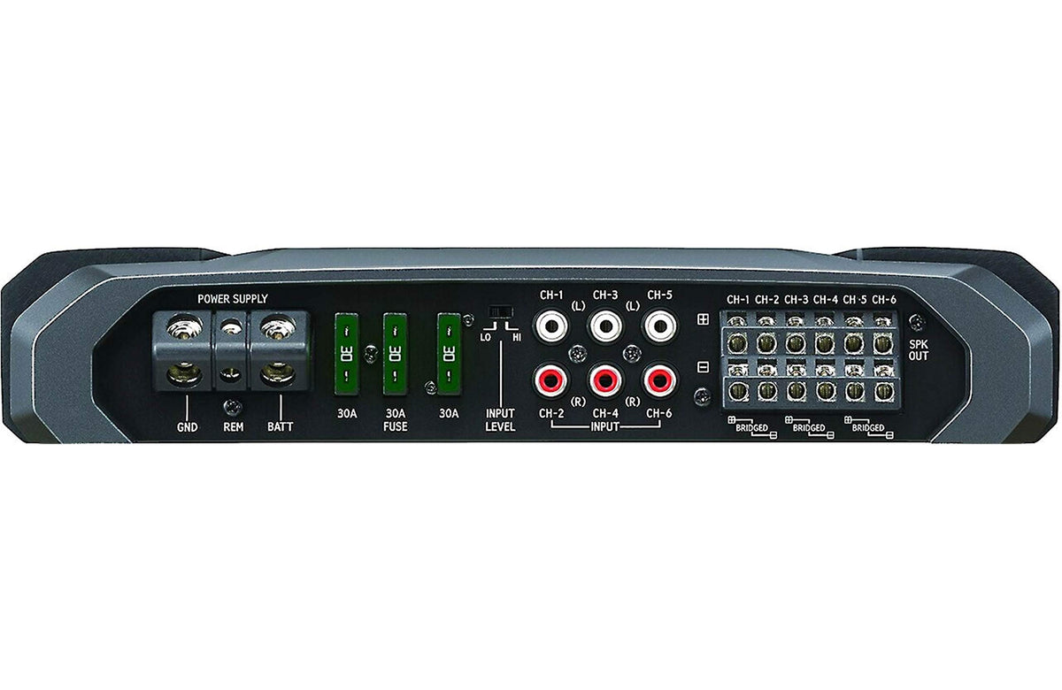 Alpine R-A90S R-Series 6/5/4/3 Channel Power Amplifier with Staggered Power W/Alpine RUX-KNOB.2 Remote Bass Level Control