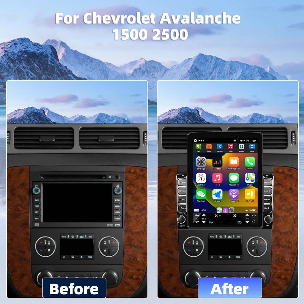9.7'' Car Radio for Chevrolet Avalanche 1500 2500 2002 2003 2004 2005 2006