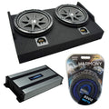 Kicker C12 Dual 12 Sub Box HA-A800.1 Amp Fits 2015-2025 Ford F-150 SuperCab