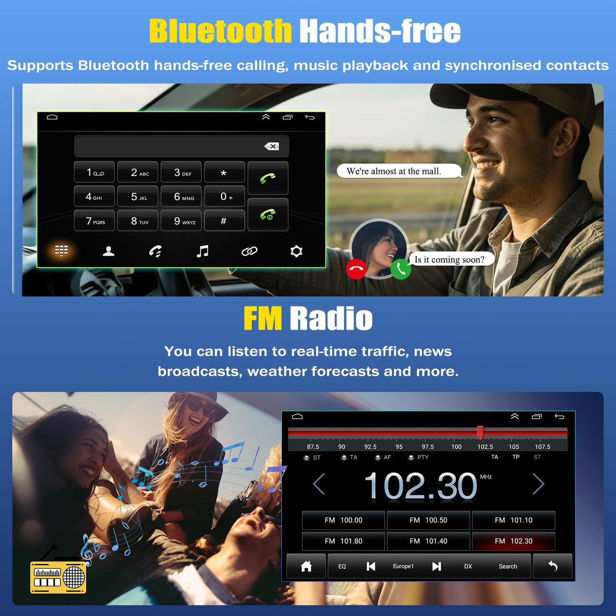 2+64G Android 13 Car Stereo for Chevrolet Malibu 2008 2009 2010 2011 with Wireless CarPlay Android Auto, 8 Inch IPS Touchscreen Car Radio Player Audio Receivers Headunit with GPS Navigation SWC