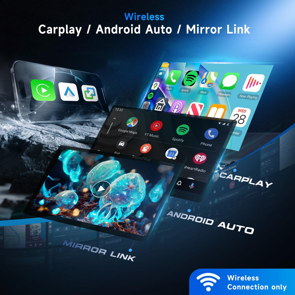 4G+64G Android Stereo for Ford Focus 2012-2018 Radio Upgrade 9.7 Inch IPS Touch Screen Head Unit, Car Stereo with Wireless Carplay Android Auto GPS WiFi DSP Bluetooth FM RDS Backup Camera