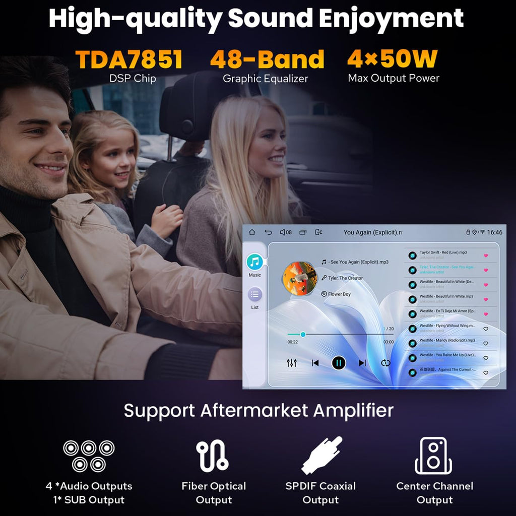 JOYING Car Radio for Toyota RAV4 2013-2018 Android 13 Head Unit 9 Inch Touch Screen Car Stereo with Carplay & Android Auto, GPS Navigation, Bluetooth, SWC, AM/FM Radio(JY-TT186N8)