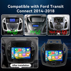 Car Radio Compatible with Ford Transit Connect 2014-2018, Wireless CarPlay