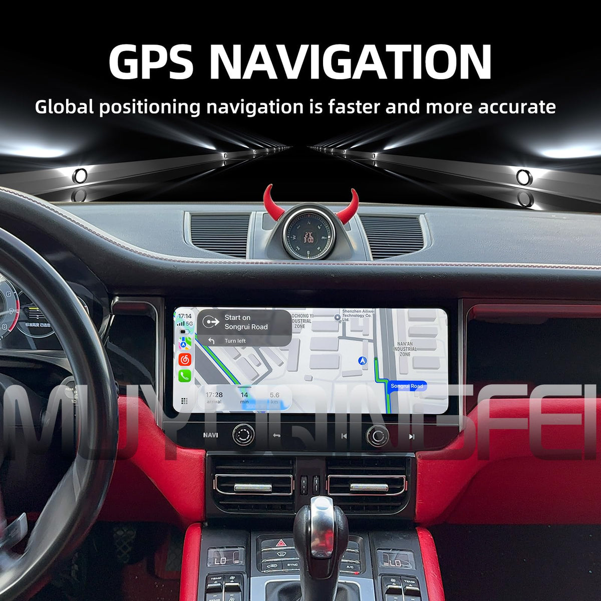 Android Screen Upgrade for Porsche Macan 2014-2017 Touch Screen Replacement 12.3 inch Multimedia Player GPS Navigation Carplay fit for PCM3.1 & PCM4.0 (2014-2016,64GB)