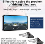 Car Blind Spot Camera Paired with Car Blind Spot Display System, Blind Spot Driving Recorder, BSD Blind Spot Warning Assistance, Blind Spot Monitoring BSM, Camera Monitoring System CMS (Silver)