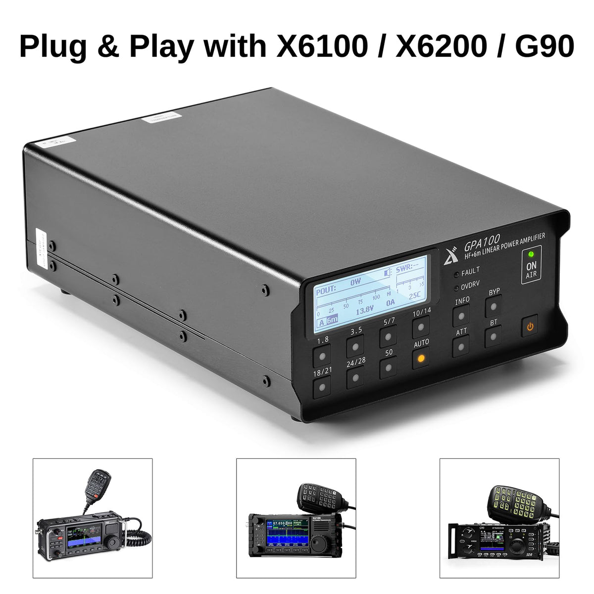 Xiegu GPA100 100W Linear Power Amplifier for HF Radio Transceivers