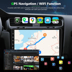9.7 inch Double Din Car Radio for Nissan Frontier 2016 2017 2018 2019 2020 2021 Touch Screen GPS Navigation Stereo with Wireless CarPlay & Android Auto Head Unit,FM/SWC/WiFi/Bluetooth/Camera-2+64g