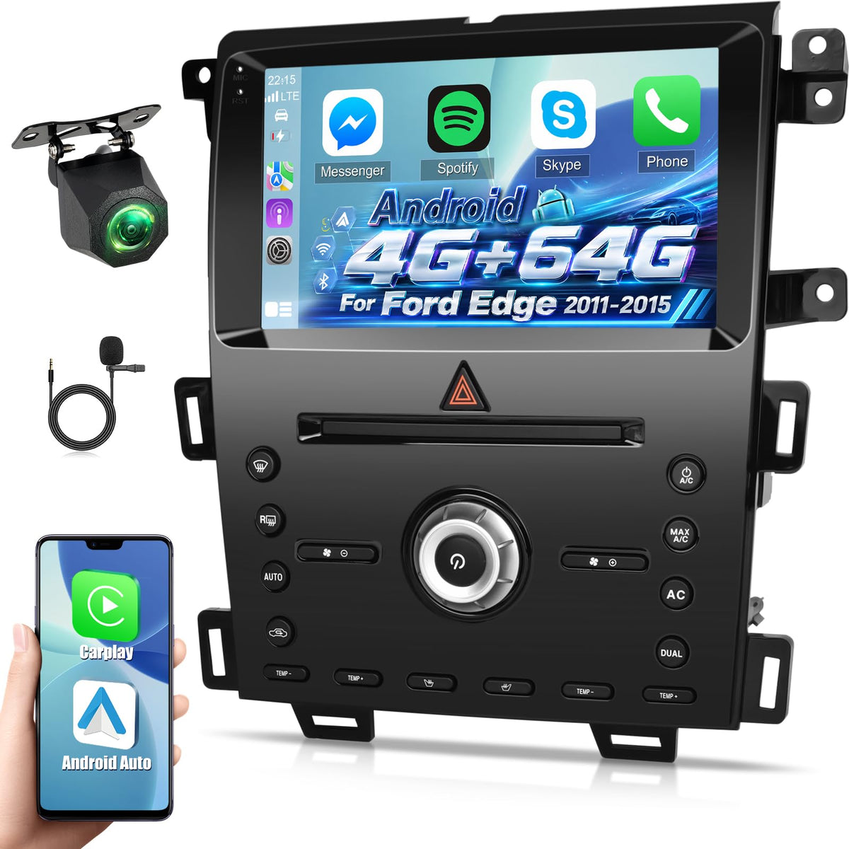 4G+64G Car Radio Stereo for Ford Edge 2011 2012 2013 2014 2015