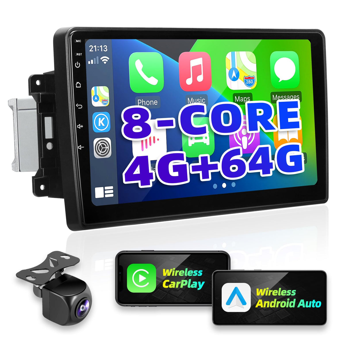 Radio Stereo Carplay Auto for Jeep Wrangler JK 2008-2017 RAM 2009-2012