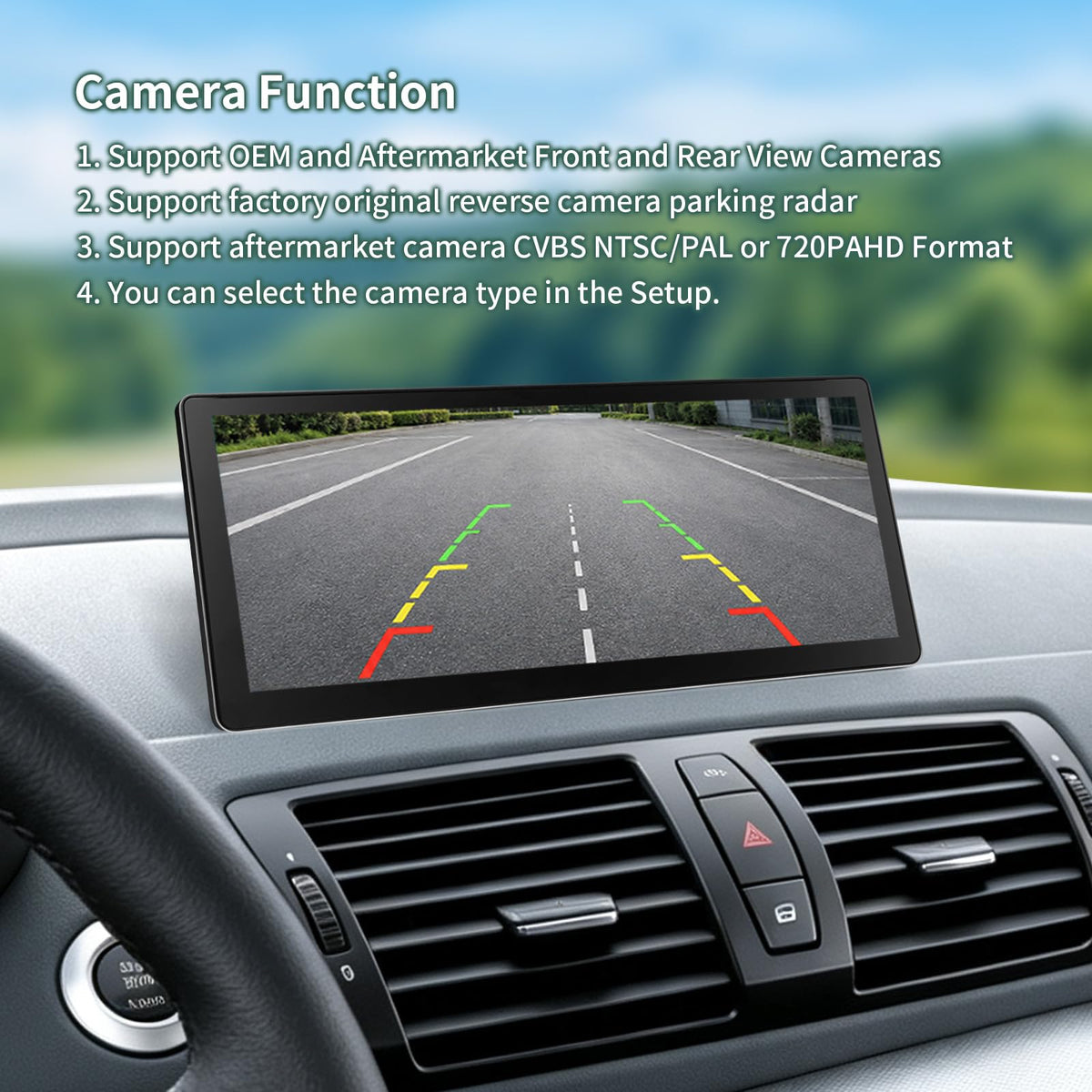 Wireless Android Auto Carplay Screen for BMW 1 Series E81 E82 E87 E88 2004-2008 with CCC System Support Mirrorlink Bluetooth Siri 10.25 Inch Car Screen Radio