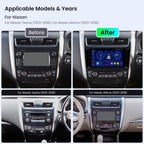 XTRONS Android Car Stereo for Nissan Altima/Teana 2013-2018, 9” IPS Touchscreen Head Unit with GPS Navigation, Built-in DSP, Bluetooth, Wireless CarPlay & Android Auto, 4GB RAM + 64GB Storage