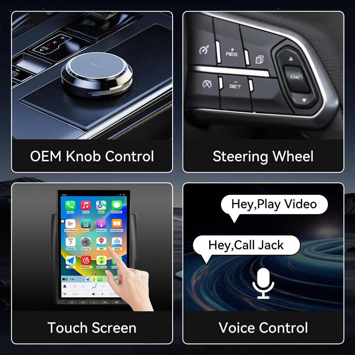 14.4" Android 13 Car Radio Stereo Compatible with Dodge Ram 1500/2500/3500 2013-2018 Upgrade with Wireless Carplay&Android Auto, 2K/8+128G/8-Core/GPS/SWC/Backup Camera/Seat Heating (14.4, Inches)