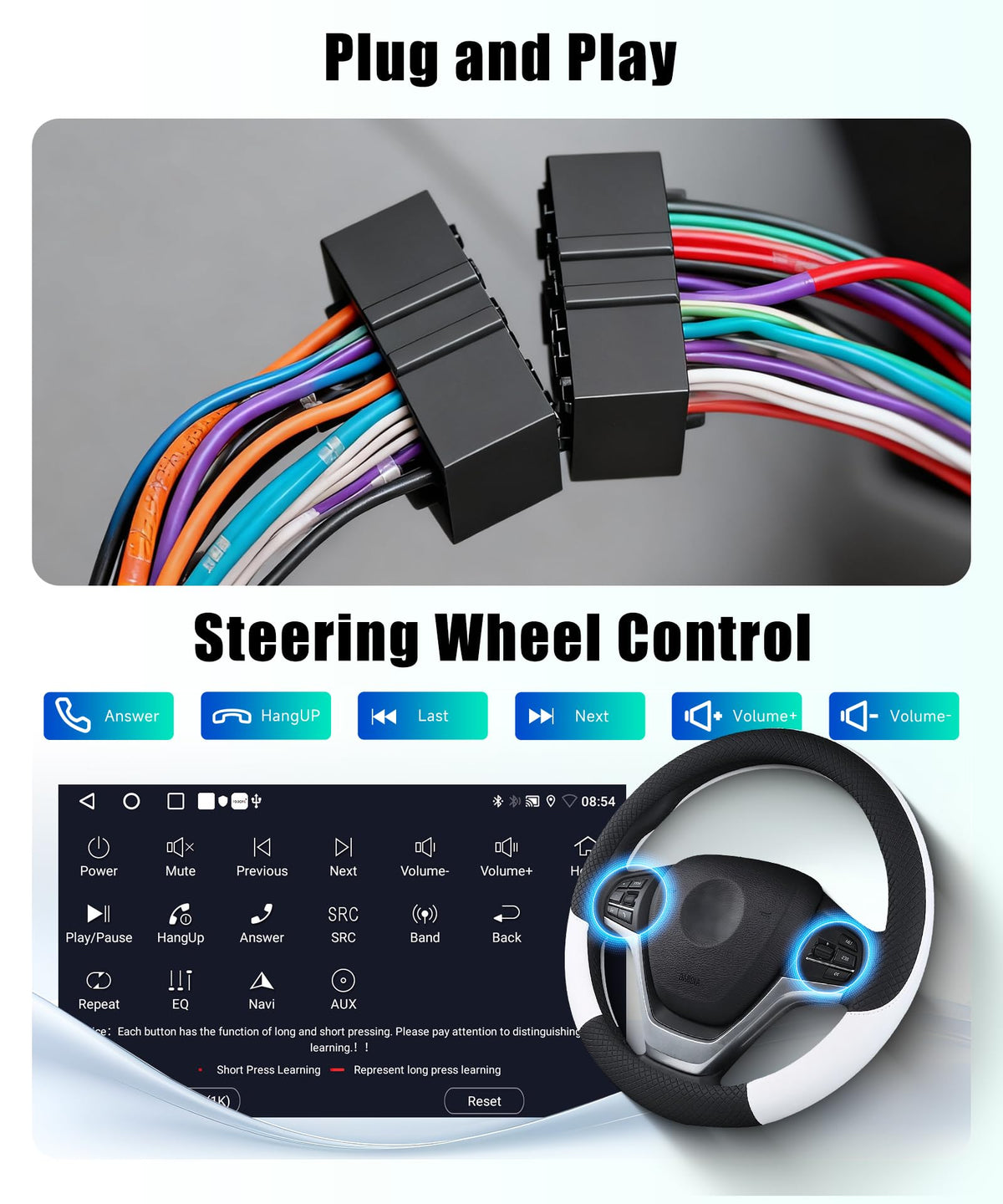 Car Stereo for Ford Edge 2016-2020 with Wireless CarPlay & Android Auto