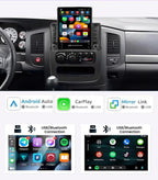 4GB+64GB Car Stereo 8 core Android 15.0 Radio for 2002-2005 Dodge RAM Truck 1500 2500 3500 GPS Navigation 9.7 Inch Multimedia Video Player FM BT Receiver with 4G 5G WiFi Carplay Android Auto