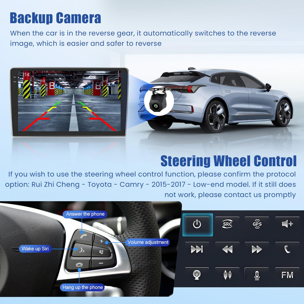 [4+128GB] Android Car Radio for Toyota Camry 2015-2017 CarPlay Android Auto