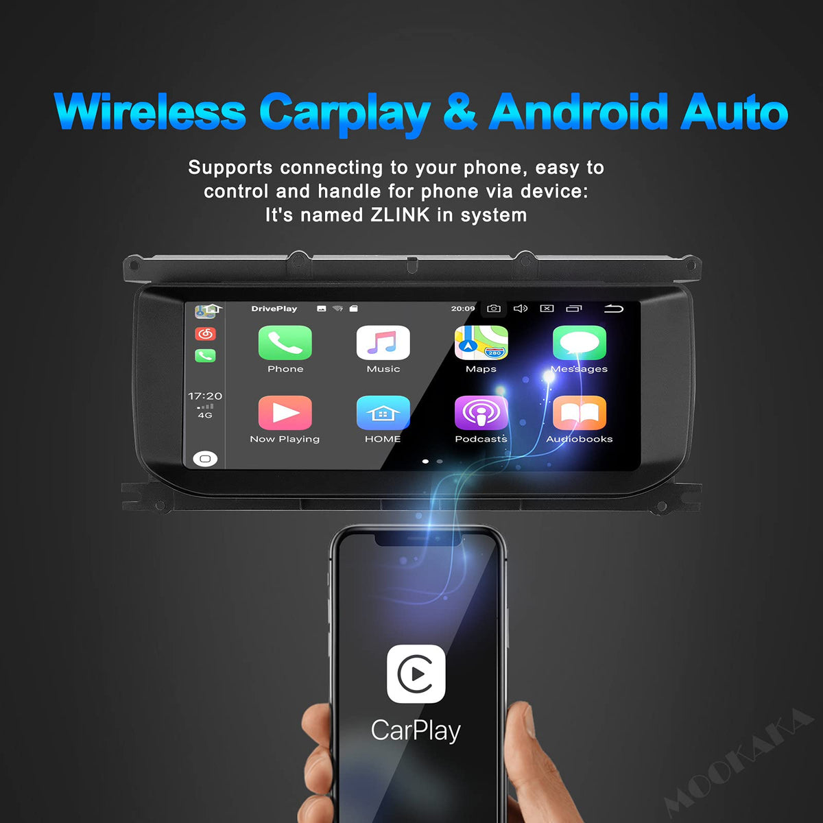 10.25 Inch Qualcomm Android 13 Car Radio for Land Rover Range Rover Evoque 2011-2018 Stereo Replacement GPS Navigation Head Unit Multimedia Player Touch Screen Carplay (Bosch System, 8-128GB)