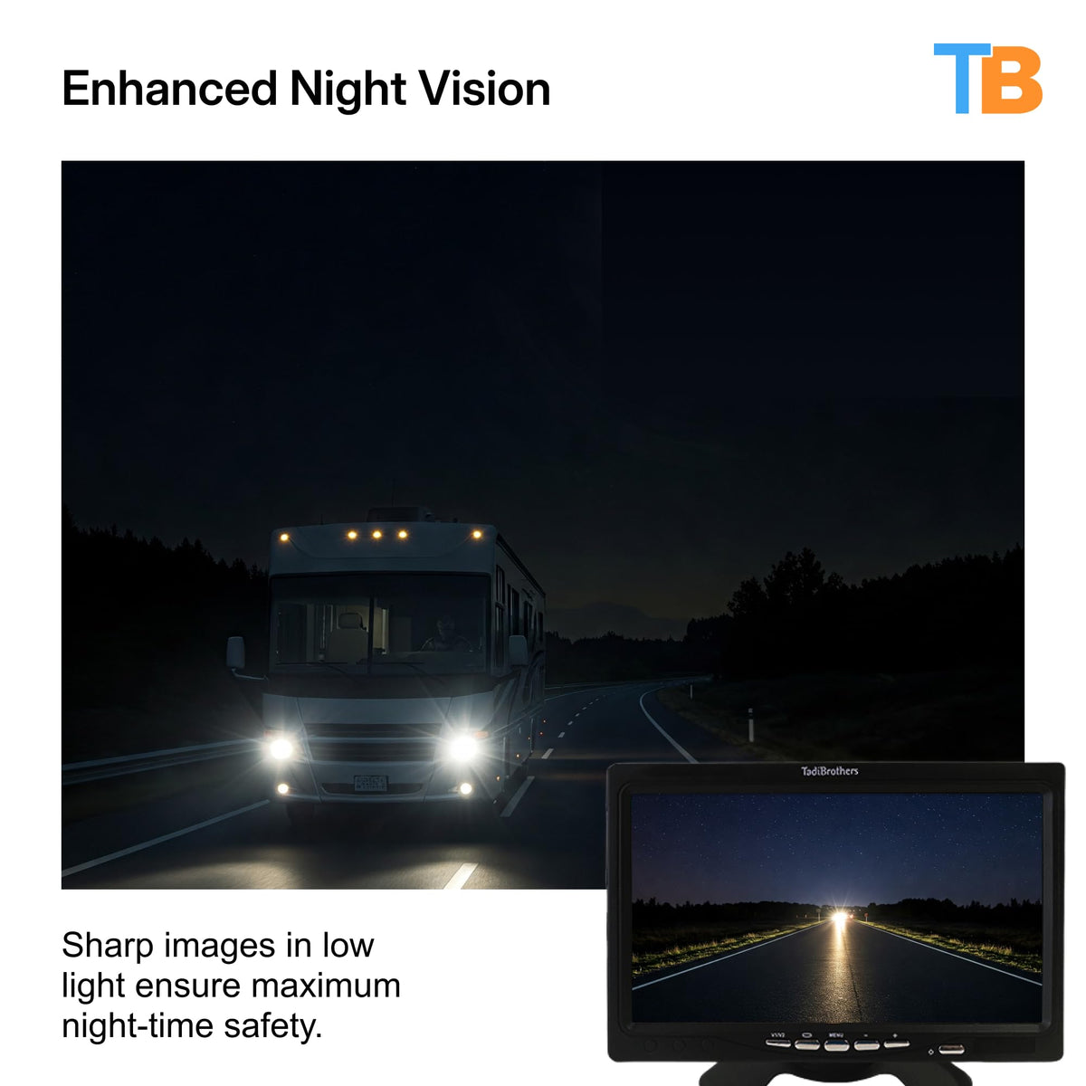 7” HD License Plate Backup Camera with a Monitor– Wired for No Interference, 120° Wide-Angle, Weatherproof, Night Vision – American-Based, 1-Year Warranty