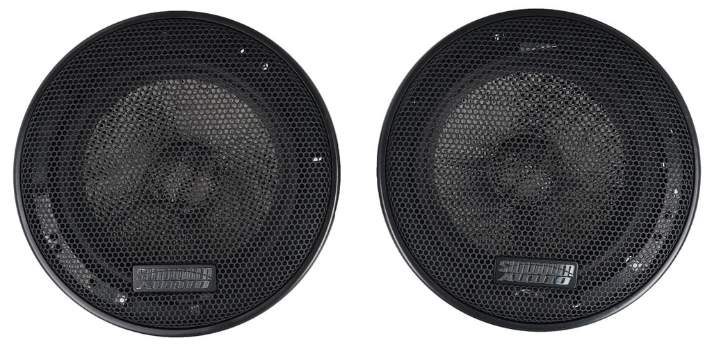Sundown Audio SA-6.5CS v.3 6.5 in 125-Watt Car Audio Component Speakers, Silk Dome Tweeters, Carbon Fiber Cones, Adjustable Crossovers, for Vehicle Sound Systems, 4-Piece