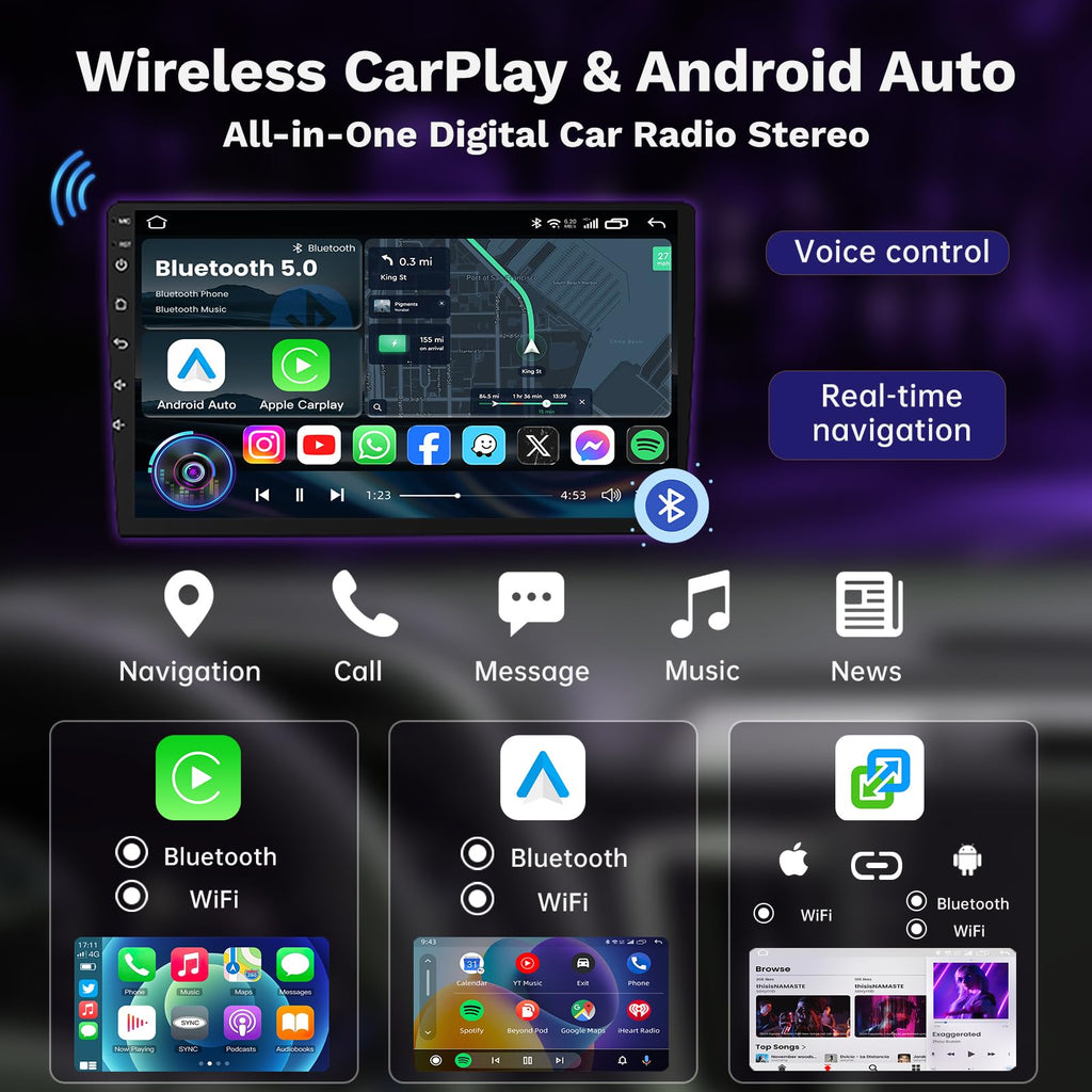 8Core 32GB ROM Android 15 Car Radio Stereo for Toyota 4Runner 2010-2019