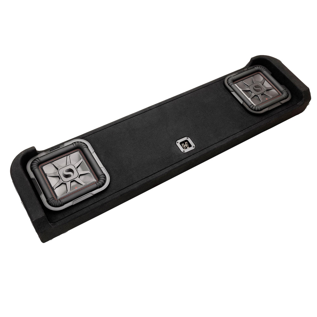 KICKER F-Series Super Duty 17-UP Crew Cab Audio Upgrade, LX 5 Ch Amp, Speaker Upgrade & Vehicle Specific Dual 10" Solobaric Enclosure