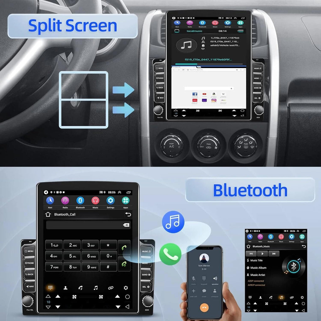 Android 13 Double Din Car Stereo Radio for Ford Expedition 2003-2006 GPS Navigation for CarPlay Wireless Android Auto 4+64G 9.7 inch Touch Screen with Bluetooth WiFi FM RDS SWC Backup Camera