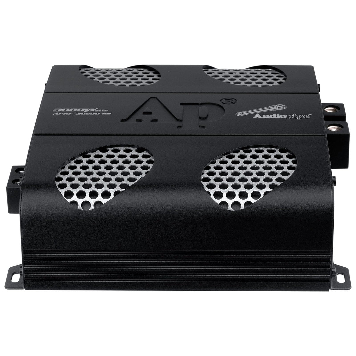 Audiopipe 3000 Watts Full Range Class D Mosfet Amplifier (APHF-3000D-H2), 4-Point Protection System, 2 Ohm, BTL Mode, Remote Bass Control Knob
