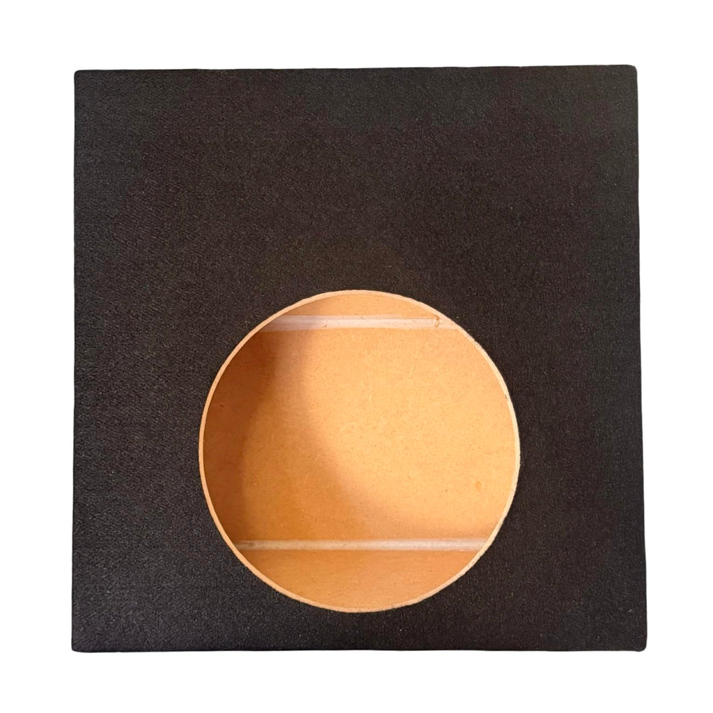 12 inch Shallow Mount Subwoofer Enclosure Compatible with Tacoma 2005-2023 Double Cab | Custom Slim Fit Behind Seat Truck Box | 0.50 Cu. Ft. Air Space | 5/8" MDF Wood Construction
