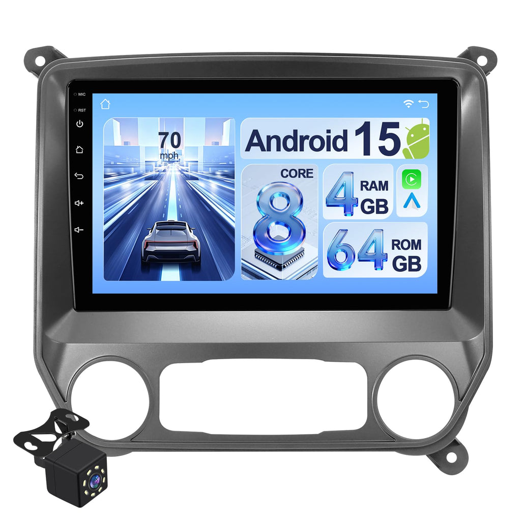8Core 4+64GB 9" Touchscreen Car Radio Stereo for Silverado/Sierra 2014-2018