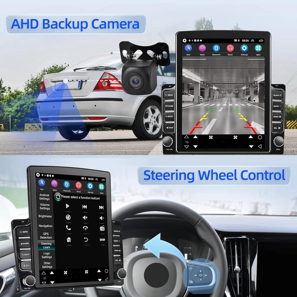 Android 13 Double Din Car Stereo Radio for Ford Expedition 2003-2006 GPS Navigation for CarPlay Wireless Android Auto 4+64G 9.7 inch Touch Screen with Bluetooth WiFi FM RDS SWC Backup Camera