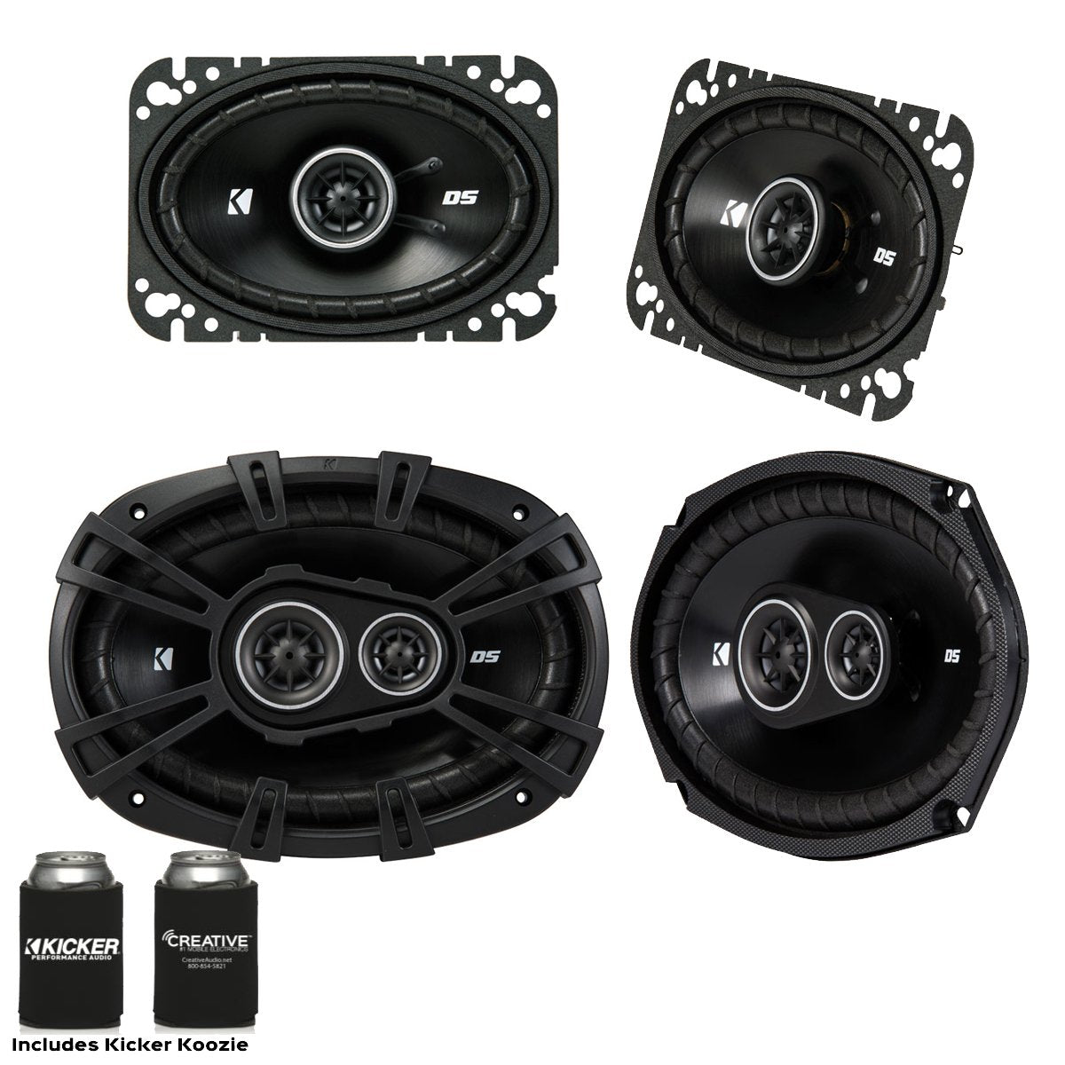 KICKER for Late 90s Early 2000s GM Coupes & Sedans. A Pair of 43DSC4604 4x6 Speakers & a Pair of 43DSC69304 6x9 s