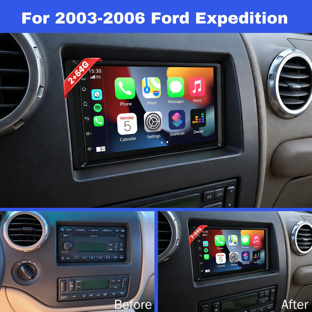 7" Android 15 Car Stereo Radio for 2003-2006 Ford Expedition