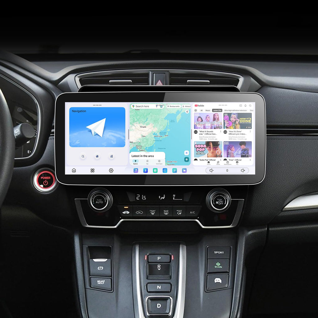 JOYING Car Radio for Honda CRV 2017-2022, 12.3" QLED Touch Screen Android 13 Car Stereo 12GB+256GB Plug and Play with CarPlay & Android Auto, GPS Navigation, Bluetooth, AM/FM(JY-HT901N12)