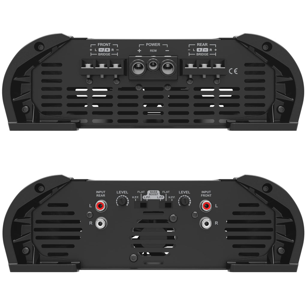 Stetsom HL 2000.4 2 Ohms Multichannel Car Audio Amplifier HL2000.4 2K Watts RMS 4 Channel 2Ω Stable Full Range HD Sound Quality Car Stereo MD Crossover HPF LPF Bass Boost Front Rear Bridge Speakers