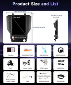 8 Core+64G Car Radio for Ford Mustang 2015–2023 Upgrade Android 15 Tesla Style Vertical Car Stereo with IPS Touchcreen, Support Factory Cam with Wireless CarPlay & Android Auto Weather AM/FM/DSP WiFi