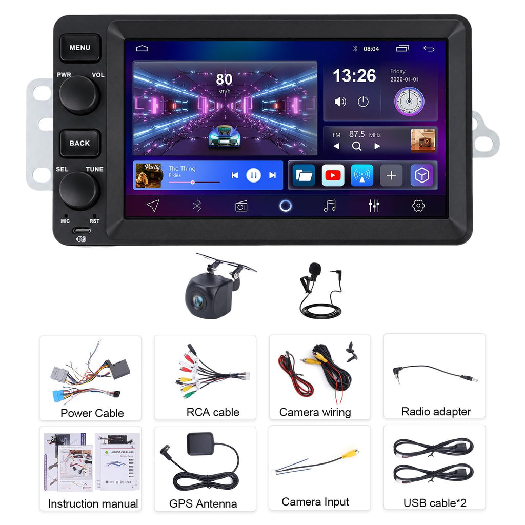 4 Core 64G 7" Double Din Car Radio for Chevy Blazer Trailblazer 2004-2006