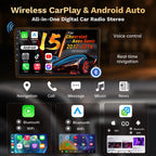 8Core 4+64GB Android 15 Radio for Chevy Sonic Aveo 2012-2016: 9 Inch 1280 * 800 IPS Touch Screen with Wireless Carplay Android Auto 5G WiFi Bluetooth 1080P Backup Camera GPS Navigation SWC FM/AM/DSP