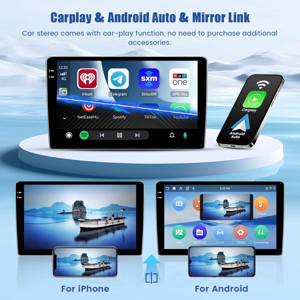 [4+64GB] Android Car Radio for Ford F150 2013-2014 CarPlay Android Auto