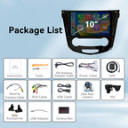 Android 14 Car Stereo Radio Compatible with Nissan Rogue 2014 2015 2016 2017 2018 Manual AC Wireless CarPlay & Android Auto AHD Backup Camera Upgrade 10.1" Touch Screen GPS SWC WiFi Bluetooth 2+64G