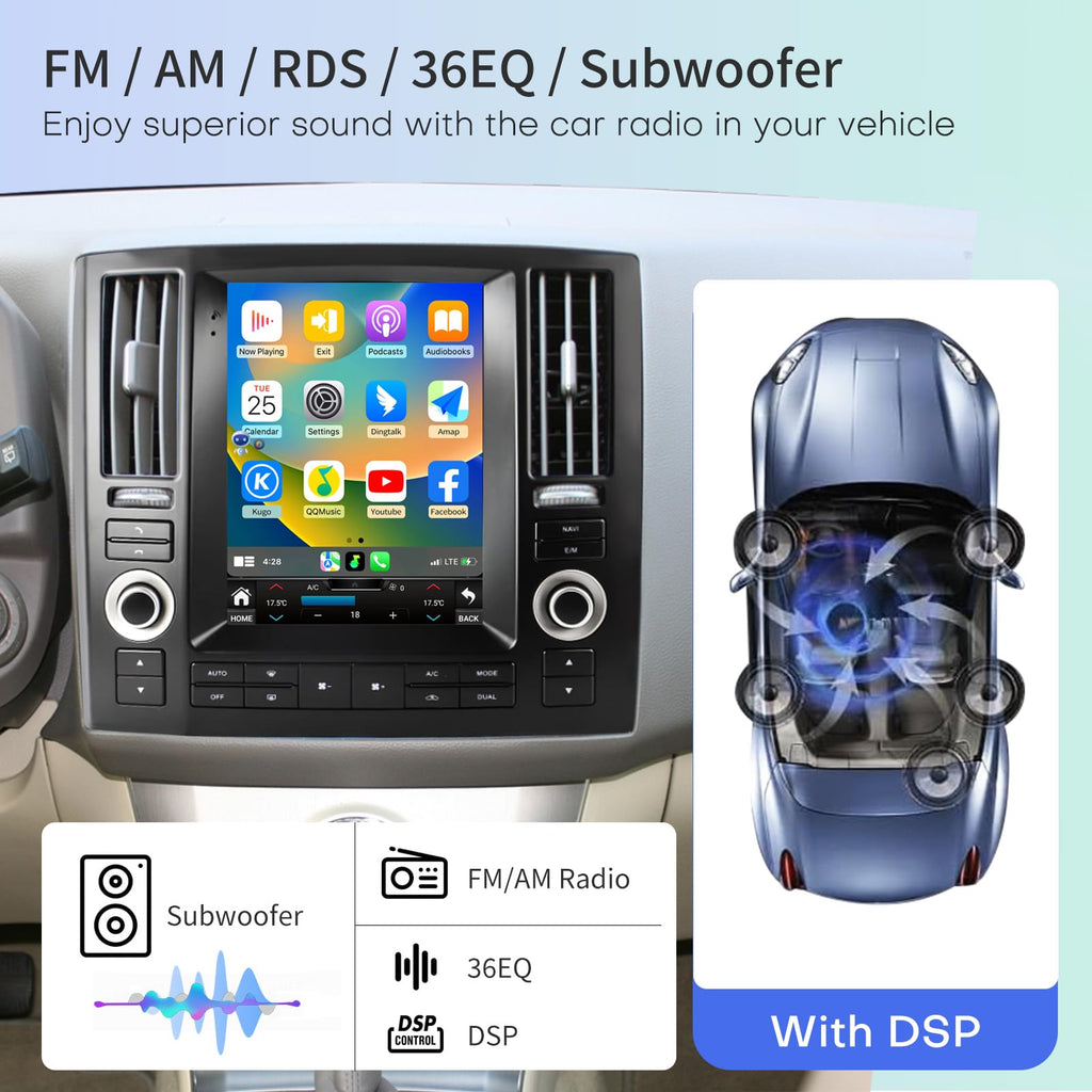 Car Radio for Infiniti FX35 FX45 2007-2009 Stereo Replacement