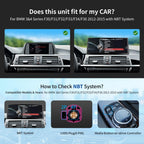 12.3 Inch Touch Screen Car Stereo with Bluetooth for BMW 3 4 Series F30 F31 F32 F33 F34 F36 2012-2016 with NBT System Wireless Carplay/Android Auto/Mirrorlink Siri