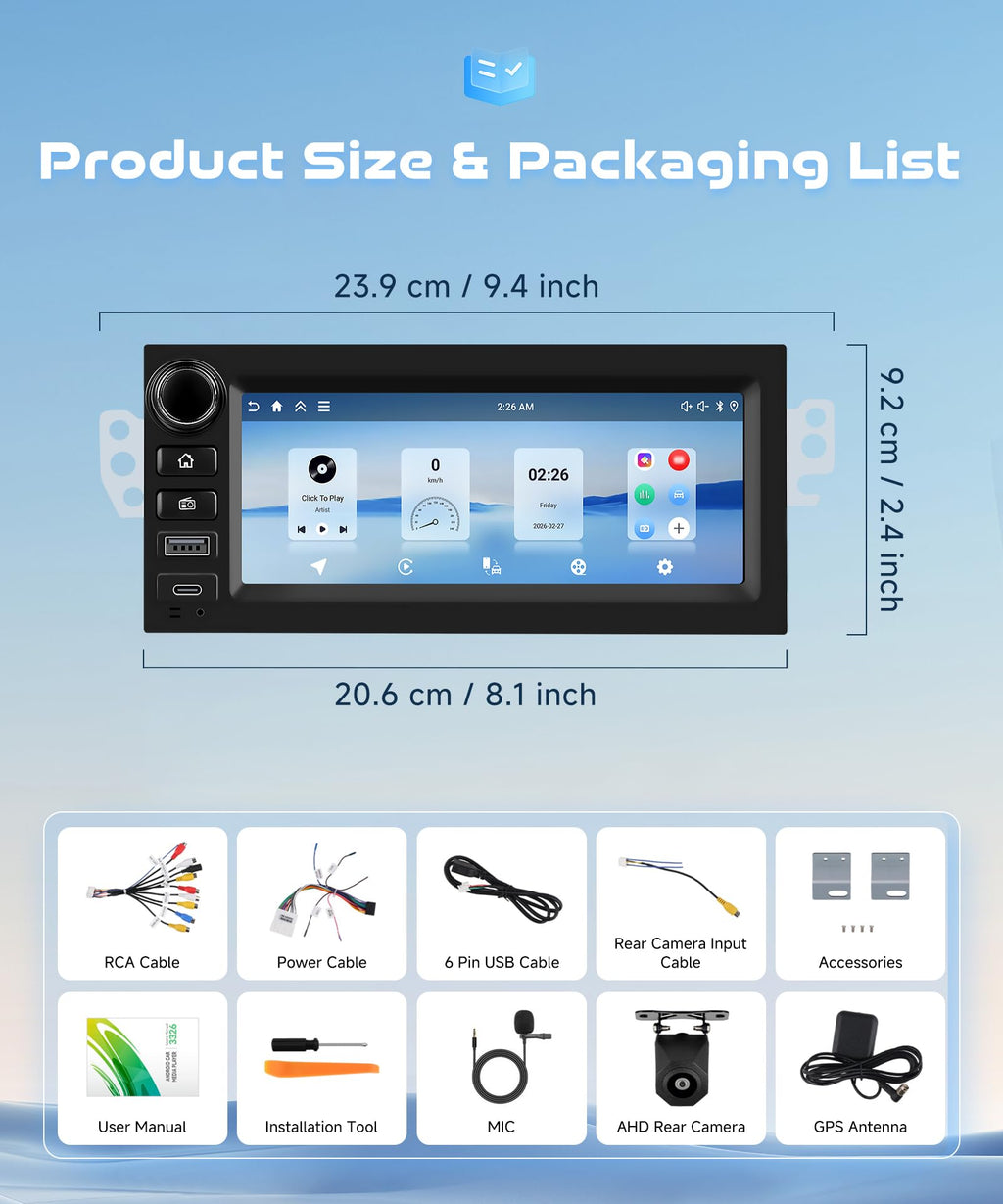 Car Stereo for Chevrolet Silverado 1999-2002, 6.86” Touchscreen