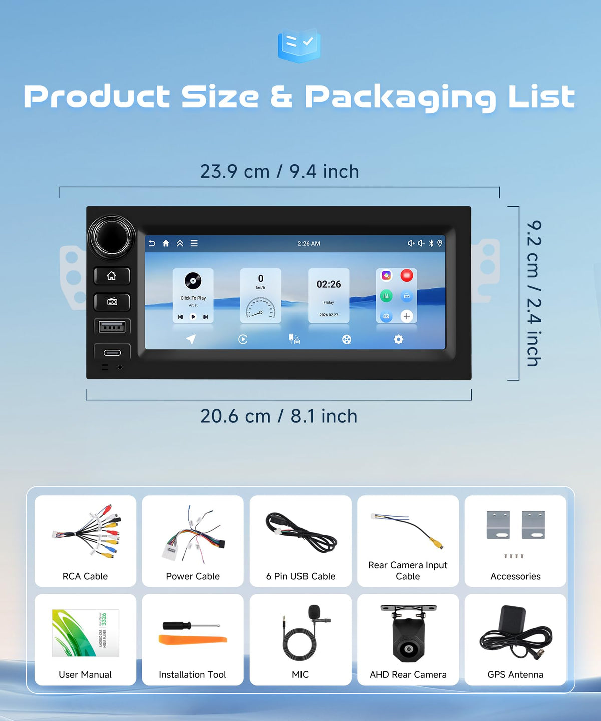 Car Stereo for Chevrolet Silverado 1999-2002, 6.86” Touchscreen