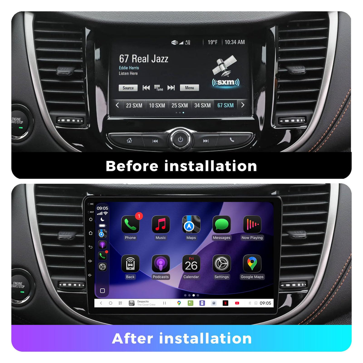 for Chevy Trax 2017-2022 Radio Update Car Stereo Replacement Head Unit with Carplay & Android Auto 8-Core 4+64G 9" QLED Touch Screen