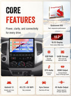 Dasaita 10.2" QLED Car Stereo for Toyota Tacoma 2005-2015