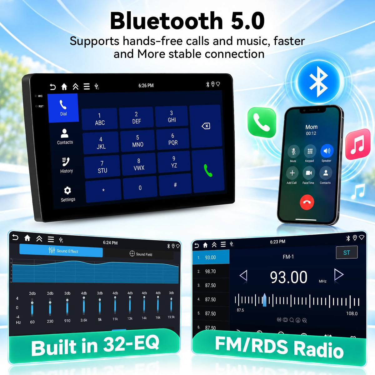 [4+64G] Android 15 for Honda Vezel HR-V 2014-2019 Car Stereo Radio