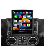 Android 15 Radio for Jeep Wrangler JK Rubicon 2007-2018 Stereo Upgrade Tesla Style 4GB+64GB Head Unit 9.7 Inch Touchscreen Multimedia Player GPS Navigation FM BT Receiver with Carplay Android Auto